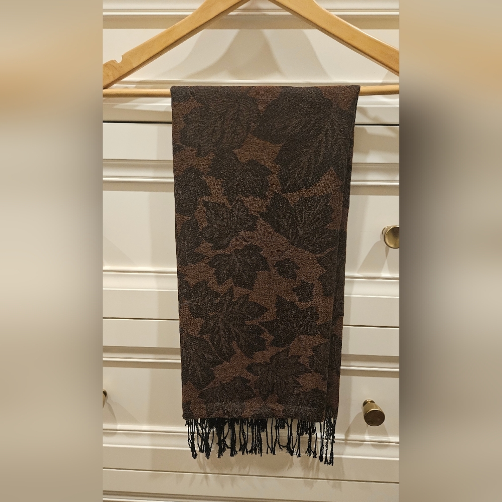 Scarf long black and brown